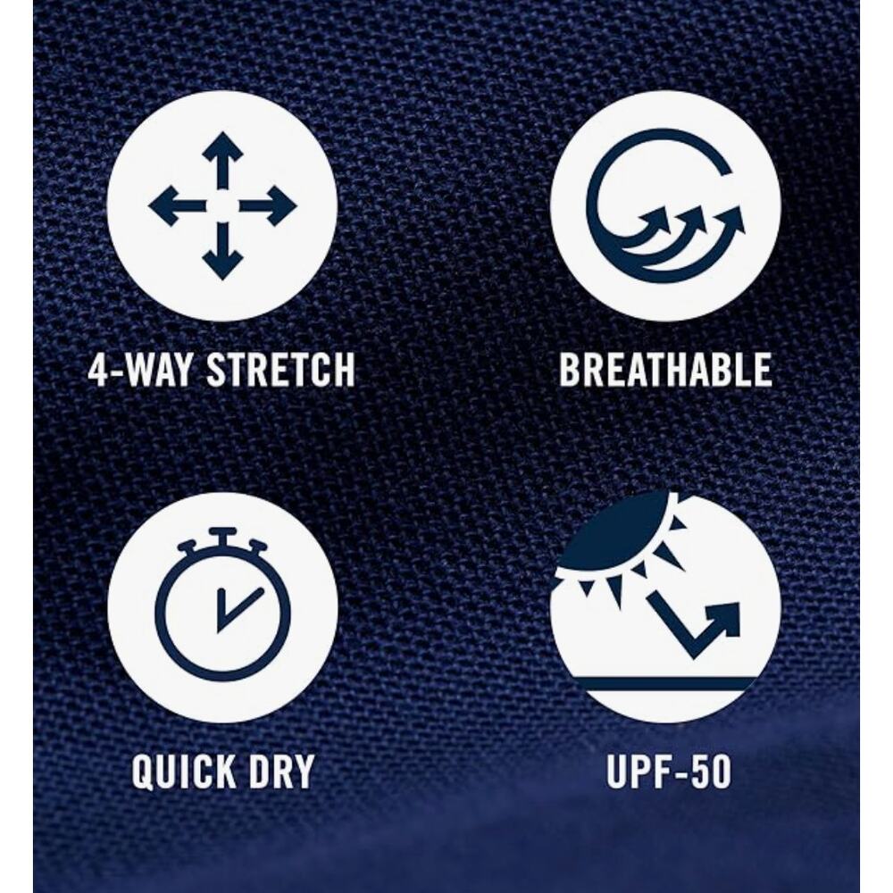 IZOD Golf Swingflex Straight-fit Flat-Front Pants | 36 x 30, Peacoat Navy Blue - Picture 5 of 6